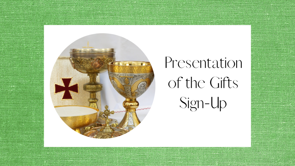 the presentation of the gifts